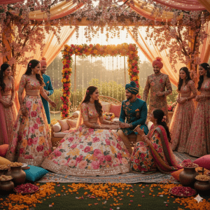 Read more about the article Mehendi Looks: Floral Lehengas and Colorful Sherwanis