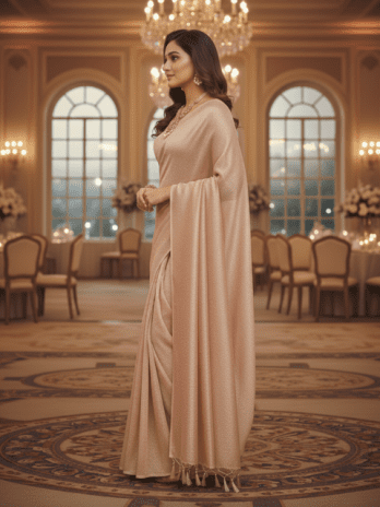 Rose Gold Tissue Guest Saree