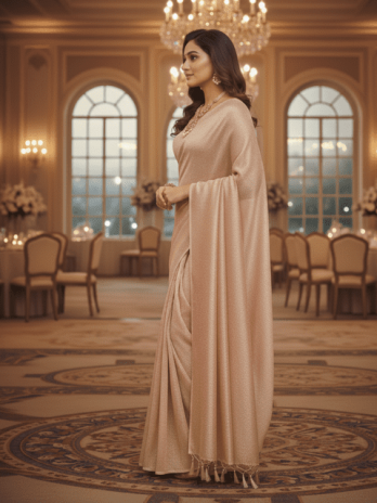 Rose Gold Tissue Guest Saree