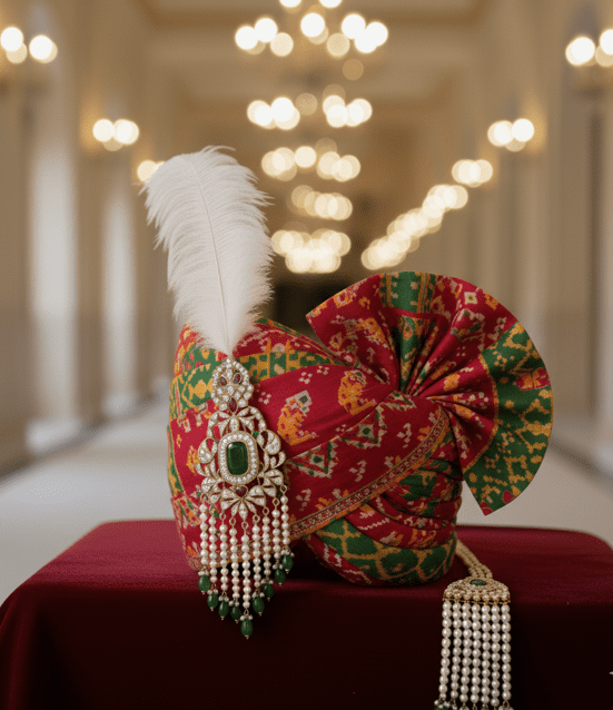 Panchrangi Jodhpuri Saafa for Groom