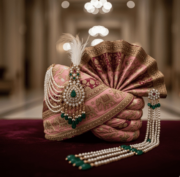 Pink Pagadi Groom