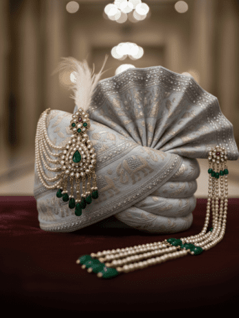 Silver coloured Pagadi Groom