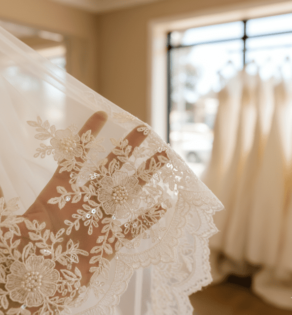 Veil for Wedding Gown Lace - Image 2