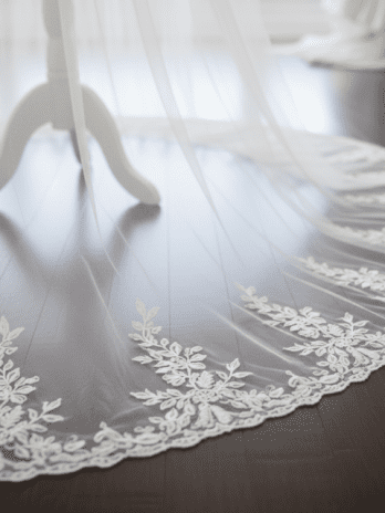 Veil for Wedding Gown Silk German Lace