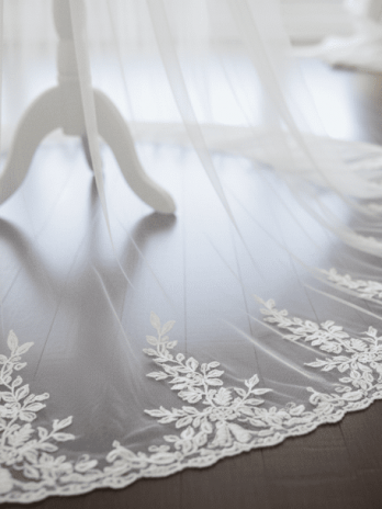 Veil for Wedding Gown Silk German Lace